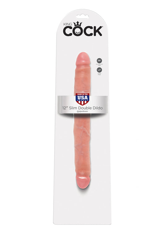 Pipedream King Cock 12 İnc Slim 30 Cm Çift Başlı Karamel Rengi Realistik Penis