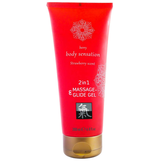 Hot Shiatsu Massage & Glide Gel 2in1 Strawberry Kayganlaştırıcı Jel