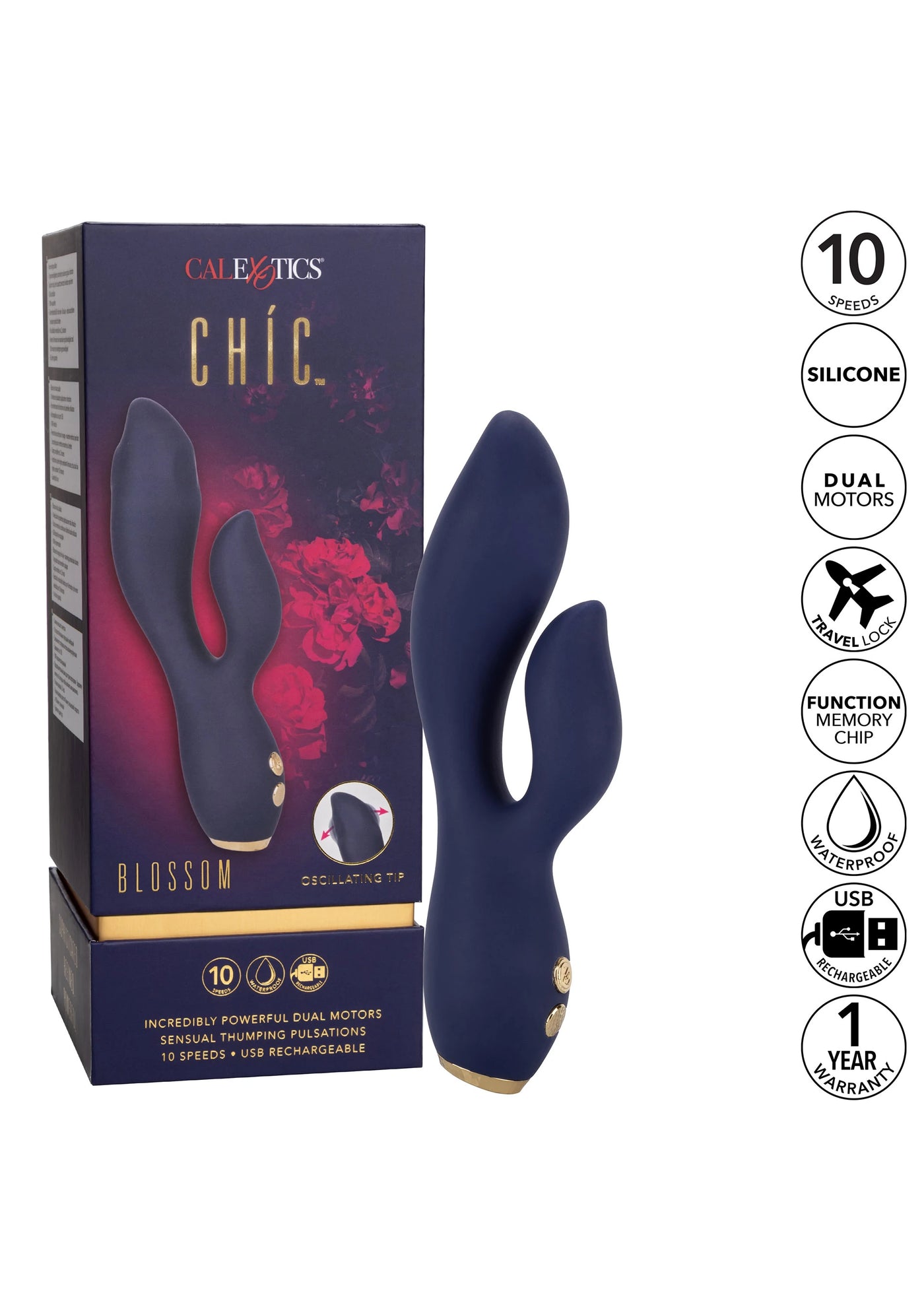 Calexotics Chic Blossom Darbeli Tavşan Vibratör