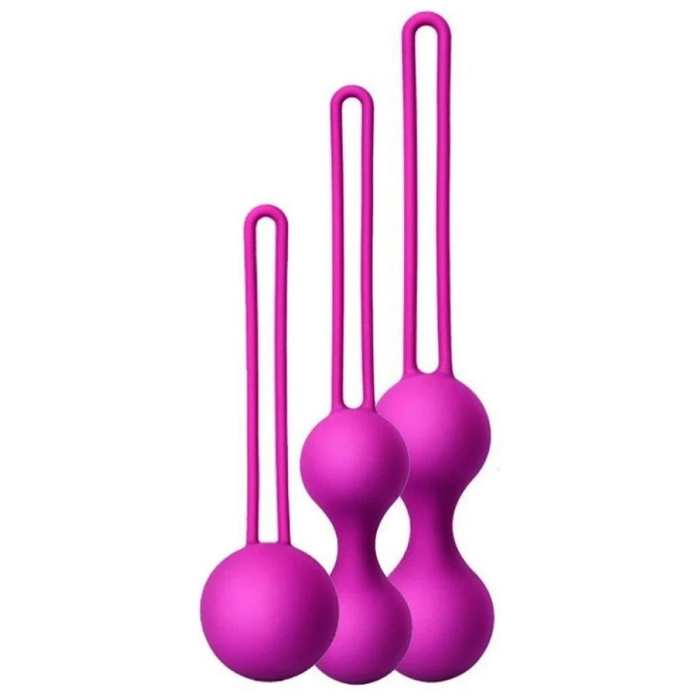 Erox Kegel Balls Exercisers Metal Ağırlıklı Kegel Egzersiz Topu Set-D.Purple