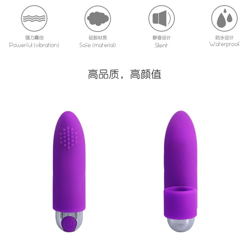 Erox Finger Vibe Çift Yönlü USB Şarjlı Parmak Vibratör-Purple