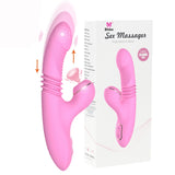 Dibe Haloy Olivia Thrusting Vibe İleti Geri Hareketli Darbeli Vibratör-Pink