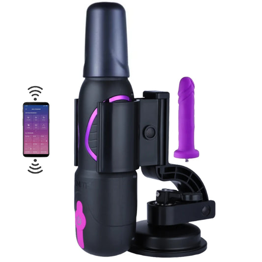 Hismith Pro Traveler 2.0 Strong Suction Cup Telefon Kontrollü Seks Makinesi