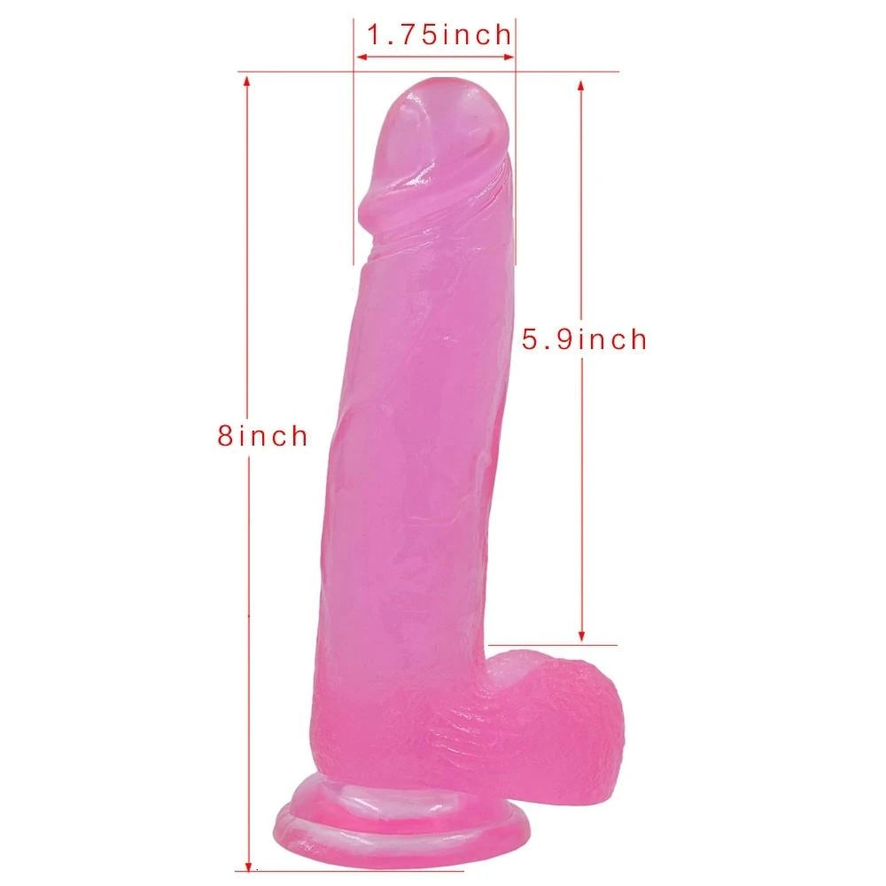 Lovetoy Jelly Studs Pink Large 20 cm Jel Dildo LV3100