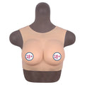 Bodysuit Crossdresser Brown Askılı Giyilebilir Silikon Göğüs M Beden