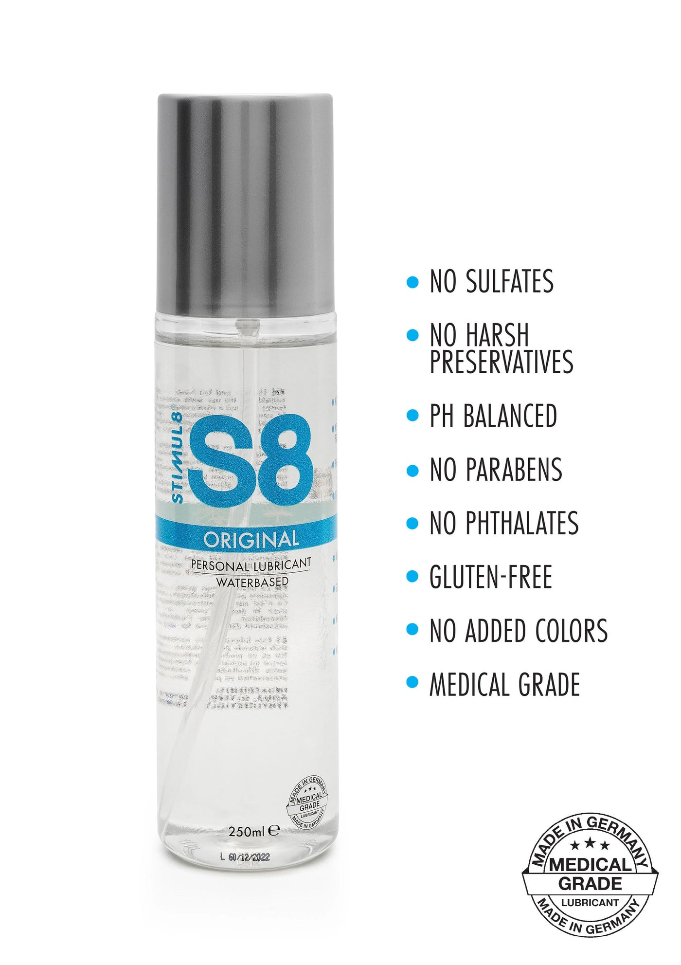 S8 Waterbased Lube 250ml Doğal Kayganlaştırıcı