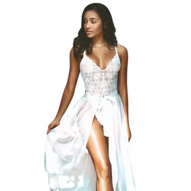 Erox Fantasy Wear Dantelli Uzun Seksi Gecelik
