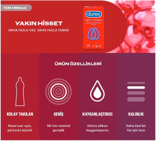 Durex Yakın Hisset 20'li Prezervatif