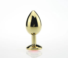 Erox Gold Small Beyaz Kristal Taşlı Metal Anal Plug
