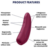 Satisfyer Curvy 1+ Telefon Kontrollü Emiş Güçlü Vibratör-Bordeaux
