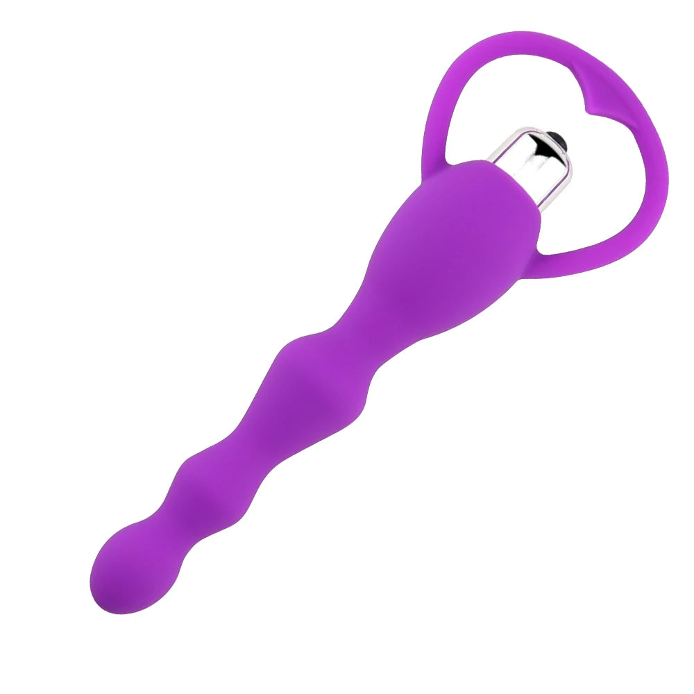 Erox Anal Fantasy Boğumlu 10 Mod Titreşimli Anal Vibratör-Purple
