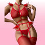 Erox She Fantasy Wear Cartx Jartiyer Takım-Kırmızı