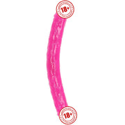 Erox Double Ended Jelly Dildo 30 cm Çift Taraflı Jel Penis-Pink