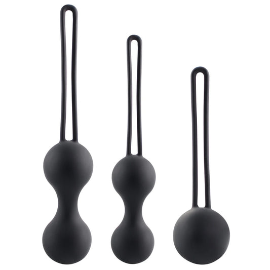 Erox Kegel Balls Exercisers Metal Ağırlıklı Kegel Egzersiz Topu Set-Black