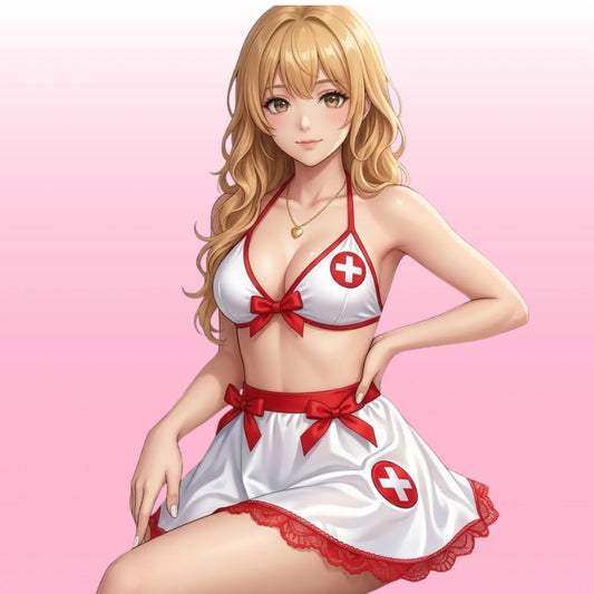 Erox She Fantasy Wear Mini Balerin Hemşire Kostüm