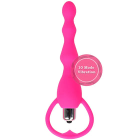 Erox Anal Fantasy Boğumlu 10 Mod Titreşimli Anal Vibratör-Pink