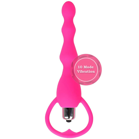 Erox Anal Fantasy Boğumlu 10 Mod Titreşimli Anal Vibratör-Pink