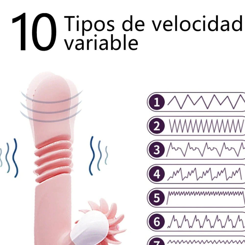 Erox Licking Life İleri Geri Hareketli Klitoral Stimülasyon Vibratör-Pink