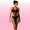 Erox She Fantasy Wear Halter Bodycon Dress Vücut Çorabı
