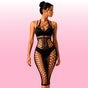 Erox She Fantasy Wear Halter Bodycon Dress Vücut Çorabı