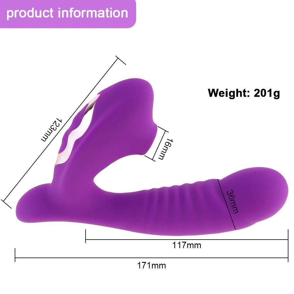 Erox Emiş Güçlü ve G-Stimulant 10 Mod Vibrator Mor