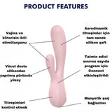 Satisfyer Mono Flex Telefon Kontrollü Rabbit Vibratör-Pink