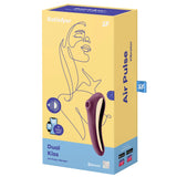Satisfyer Dual Kiss Telefon Kontrollü Emiş Güçlü Vibratör-Bordeaux