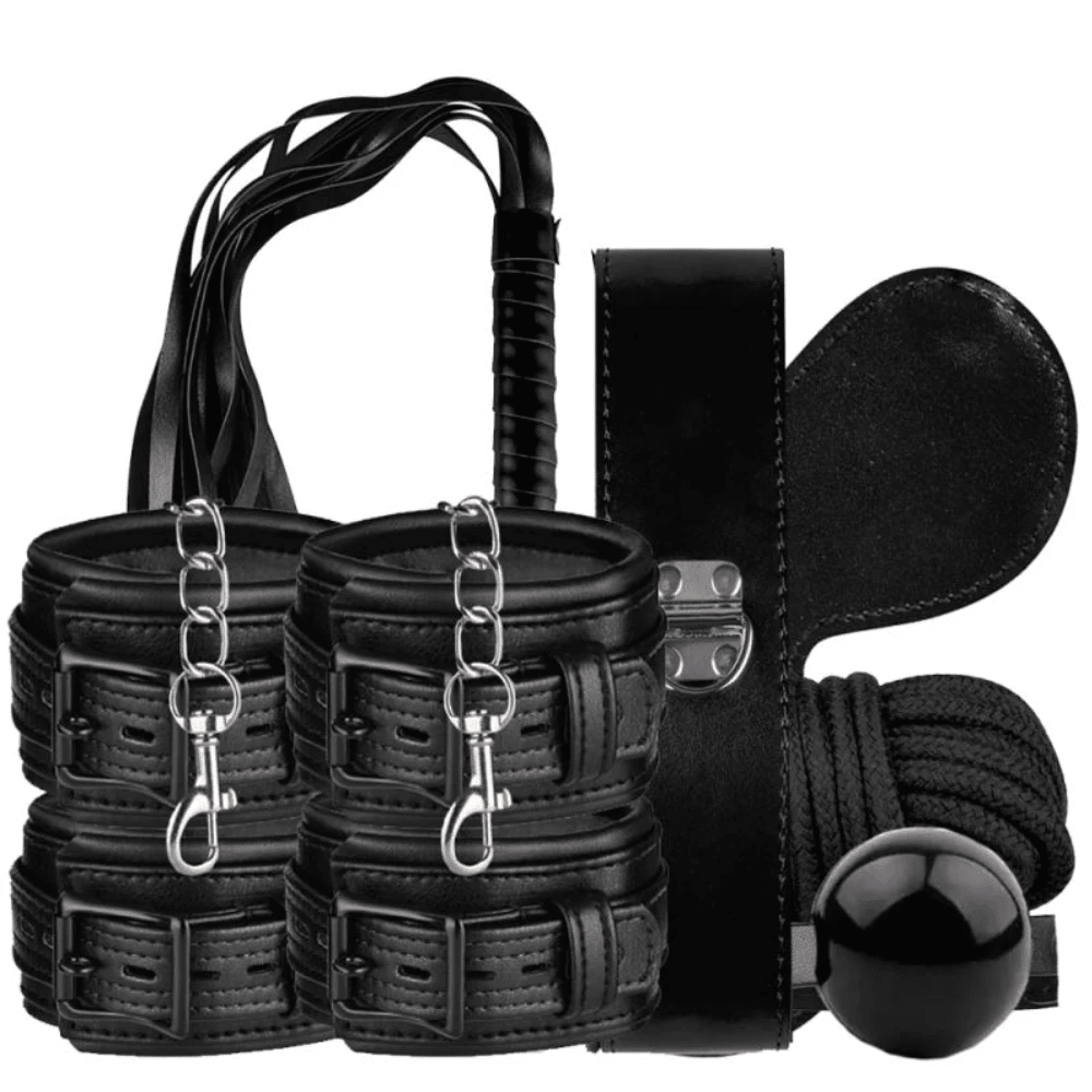 Erox Fetish Fantasy Series 7 Pcs. Fetiş Pozisyon Seti-Siyah