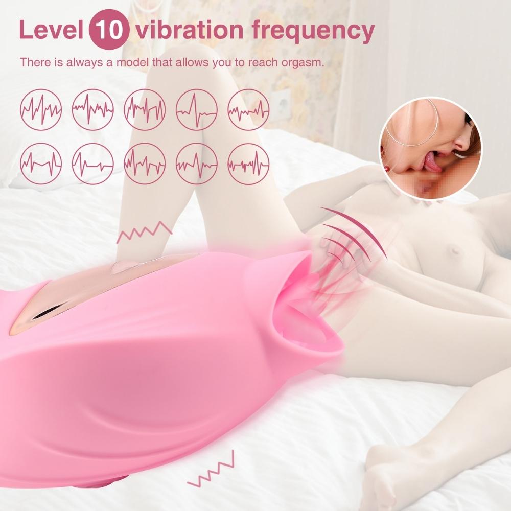 Shequ Queena Emiş Güçlü ve Dil Hareketli Vibratör