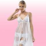 Erox Night Wear Jartiyerli Seksi Uzun Gecelik