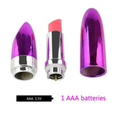 Erox Lipstick Compact Power Full Mini Ruj Vibratör-Blue