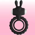 Erox The Cock Ring Nuo Rabbit Klitoral Titreşimli Penis Halkası - Black