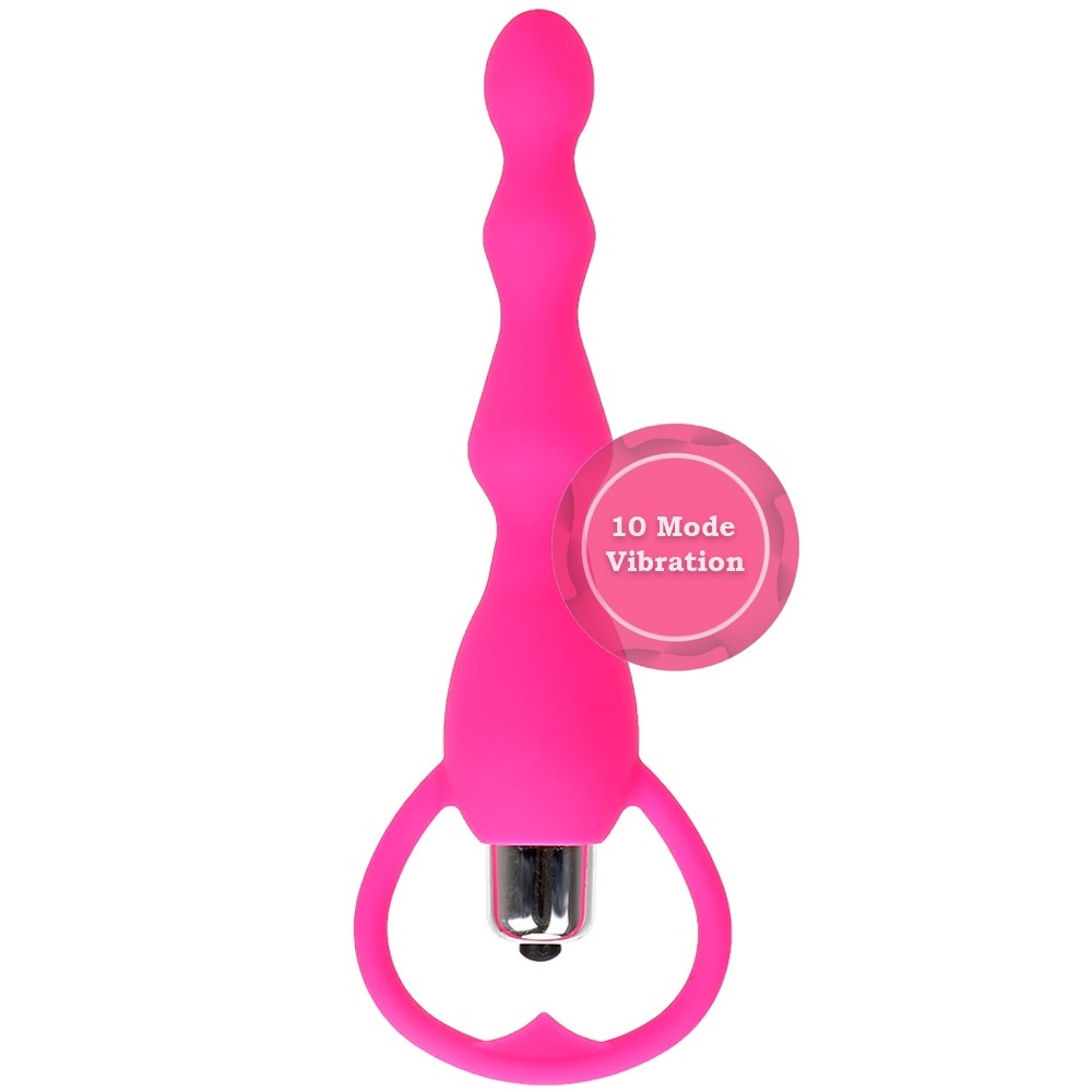 Erox Anal Fantasy Boğumlu 10 Mod Titreşimli Anal Vibratör-Pink