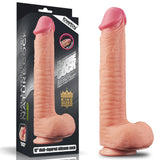 Lovetoy Dual Layered Platinum Silicone Cock 30 cm Realistik Penis LV411013