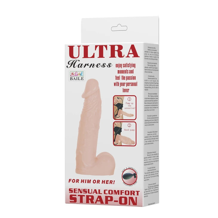Baile Ultra Harness Şişirilebilir Kemerli Realistik Penis