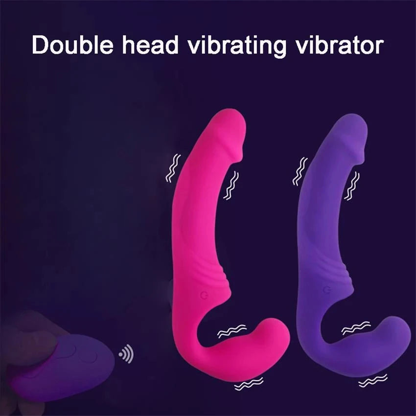 Aphrodisia Double Rider Uzaktan Kumandalı Strapless Strap-On Vibratör-Pink