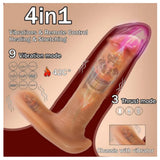 Erox The Dick 4 İn 1 Isıtmalı ve Uzaktan Kumandalı Harekeli Dildo