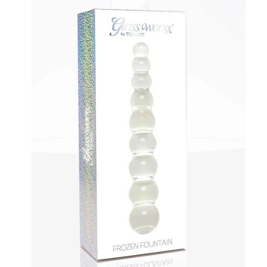 Toy Joy Frozen Fountain Boğumlu Cam Dildo
