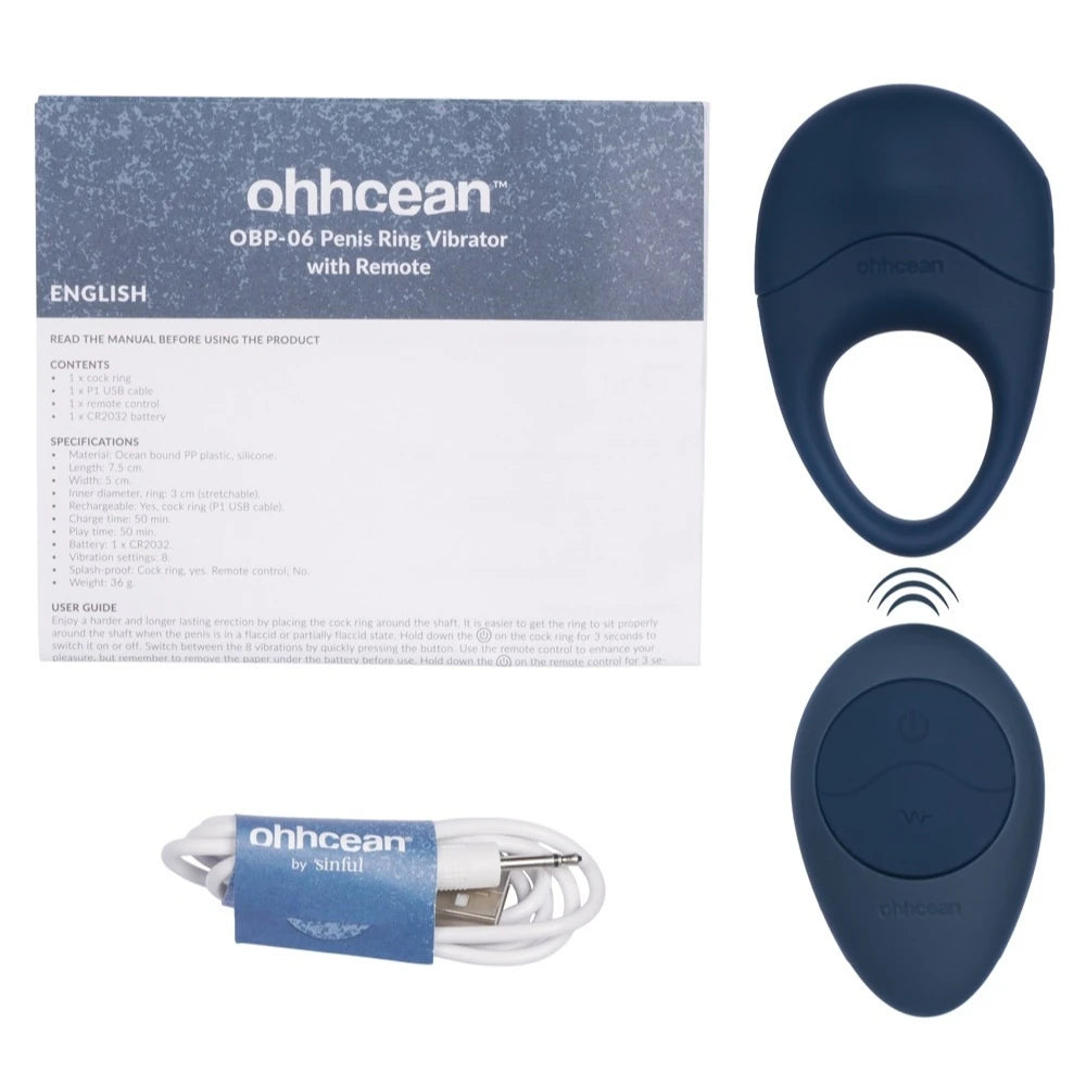 Ohhcean Penis Ring Uzaktan Kumandalı Penis Halkası
