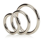 Calexotics Silver Ring 3 Piece Set Metal Penis Halkası Seti