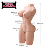 Shequ Erica Doll İtme Fonkiyon İskelet Yarım Vücut Masturbator SQ-MAT20013