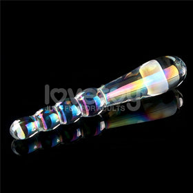 Lovetoy Twilight Gleam Glass Dildo Rising Ripples Cam Dildo