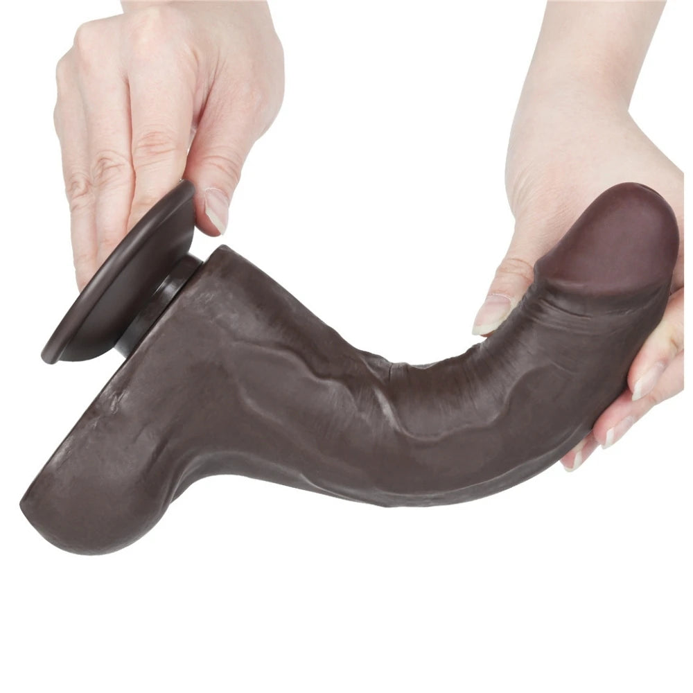 Lovetoy Sliding Skin Dildo Hareketli Deri Özellikli 22 Cm Realistik Zenci Penis