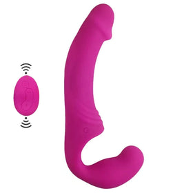 Aphrodisia Double Rider Uzaktan Kumandalı Strapless Strap-On Vibratör-Pink