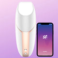 Satisfyer Love Triangle Telefon Kontrollü Emiş Güçlü Vibratör-Whtie