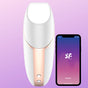 Satisfyer Love Triangle Telefon Kontrollü Emiş Güçlü Vibratör-Whtie