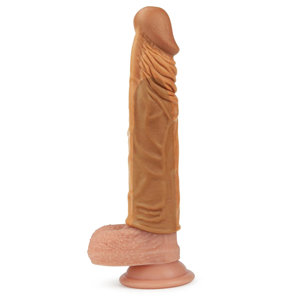 Lovetoy Pleasure X-Tender 5 cm Dolgulu Melez Realistik Penis Kılıfı