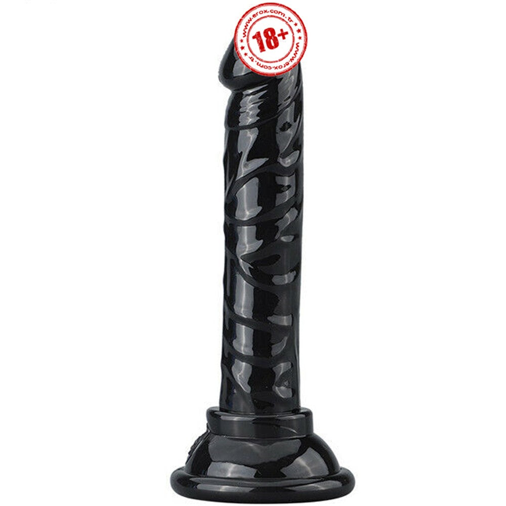 Erox Jelly Silicone 14.5 cm Anal ve Vajinal Realistik Penis-Black