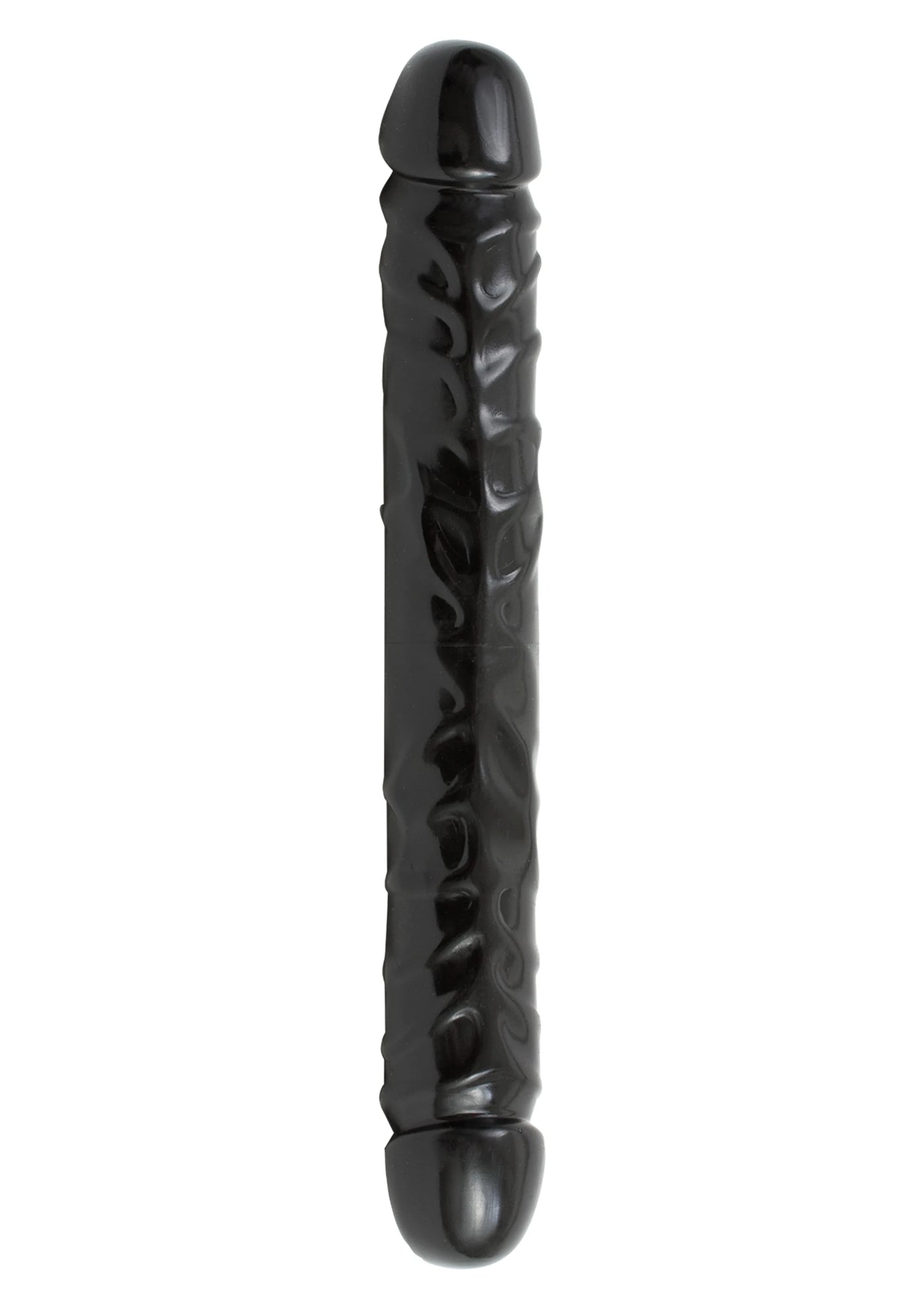 Doc Johnson Jr. Veined 30 Cm Çift Taraflı Realistik Jel Penis-Siyah