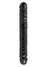 Doc Johnson Jr. Veined 30 Cm Çift Taraflı Realistik Jel Penis-Siyah